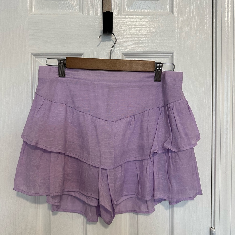 Love Tree Lilac Tiered Skort